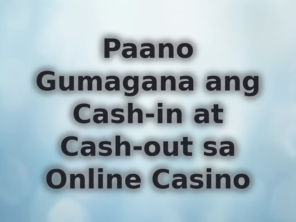 Pamamaraan ng pagbabayad sa online casino