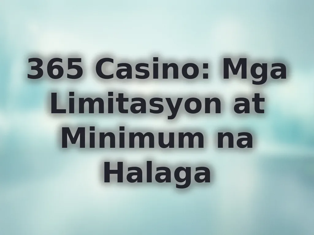 Mga limitasyon sa deposito at withdrawal
